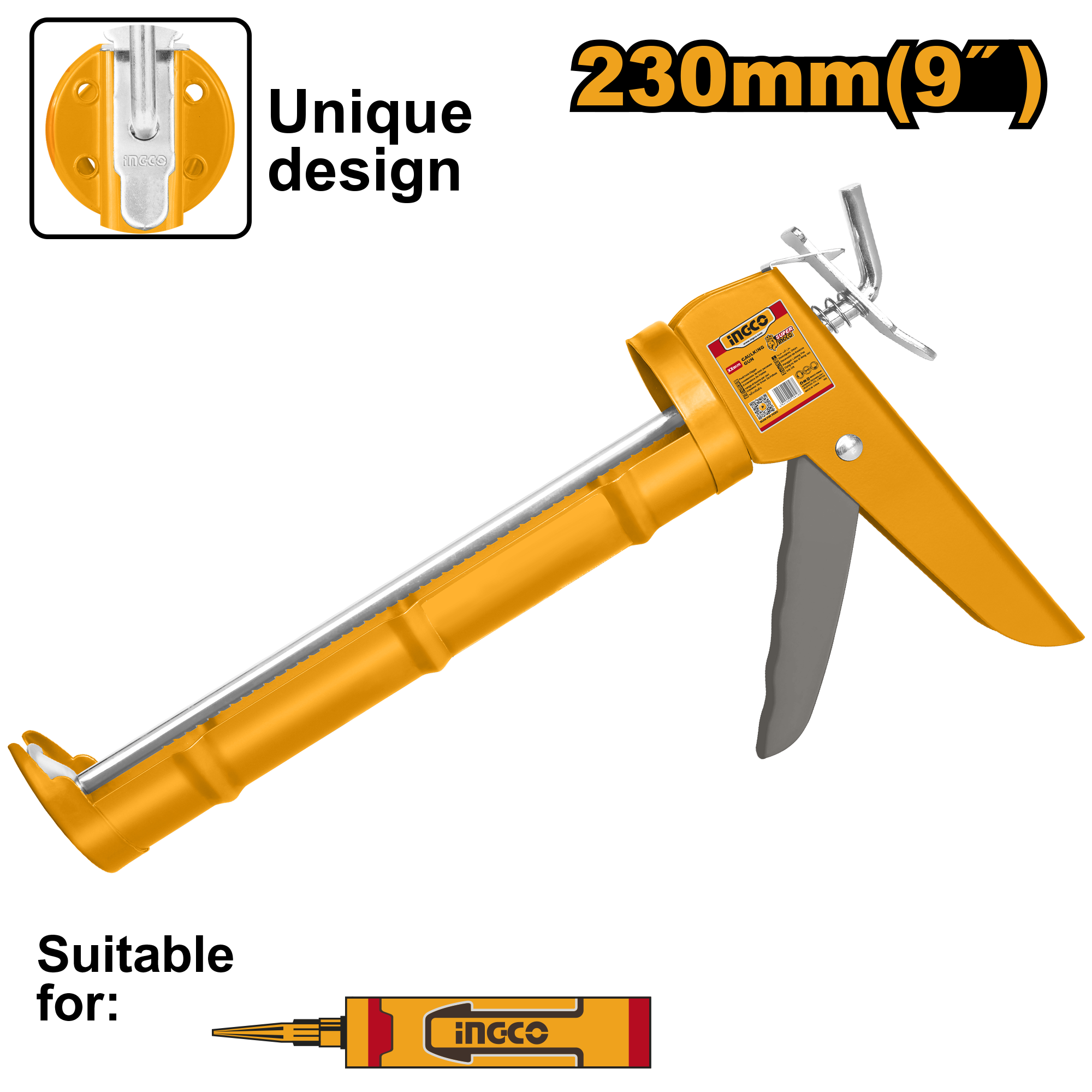 INGCO 230MM (9") Caulking Gun - HCG1809