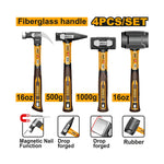 INGCO 4 Pcs Hammer Set - P1C6 - HCH9004