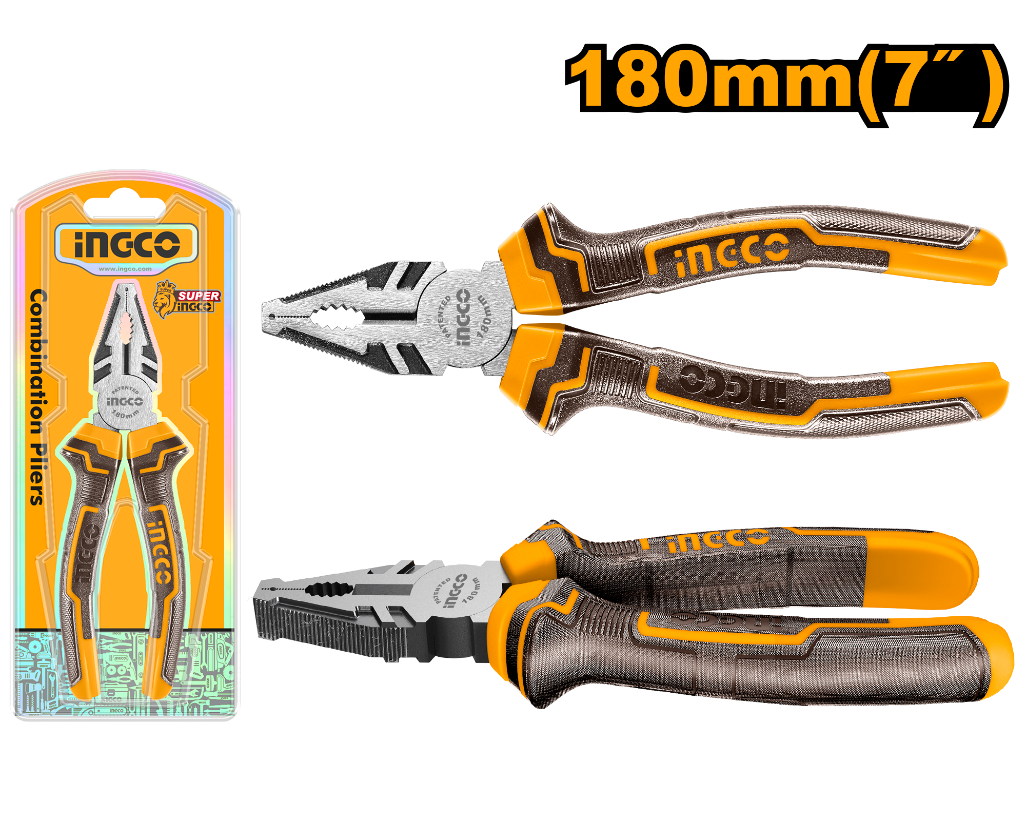 INGCO 180MM (7") Combination Pliers - HCP08188