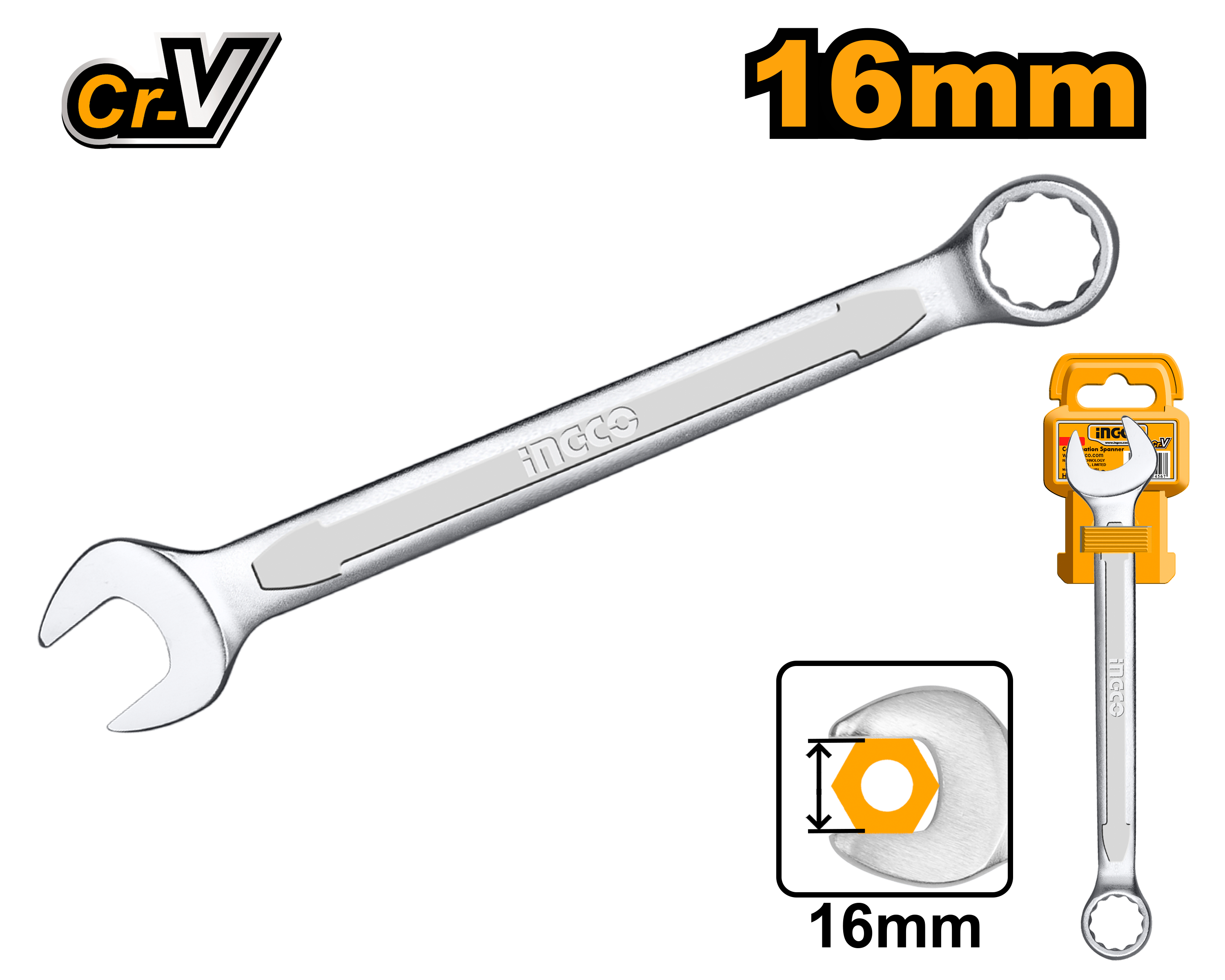 INGCO 16MM Combination Spanner - HCSPA161 Main image