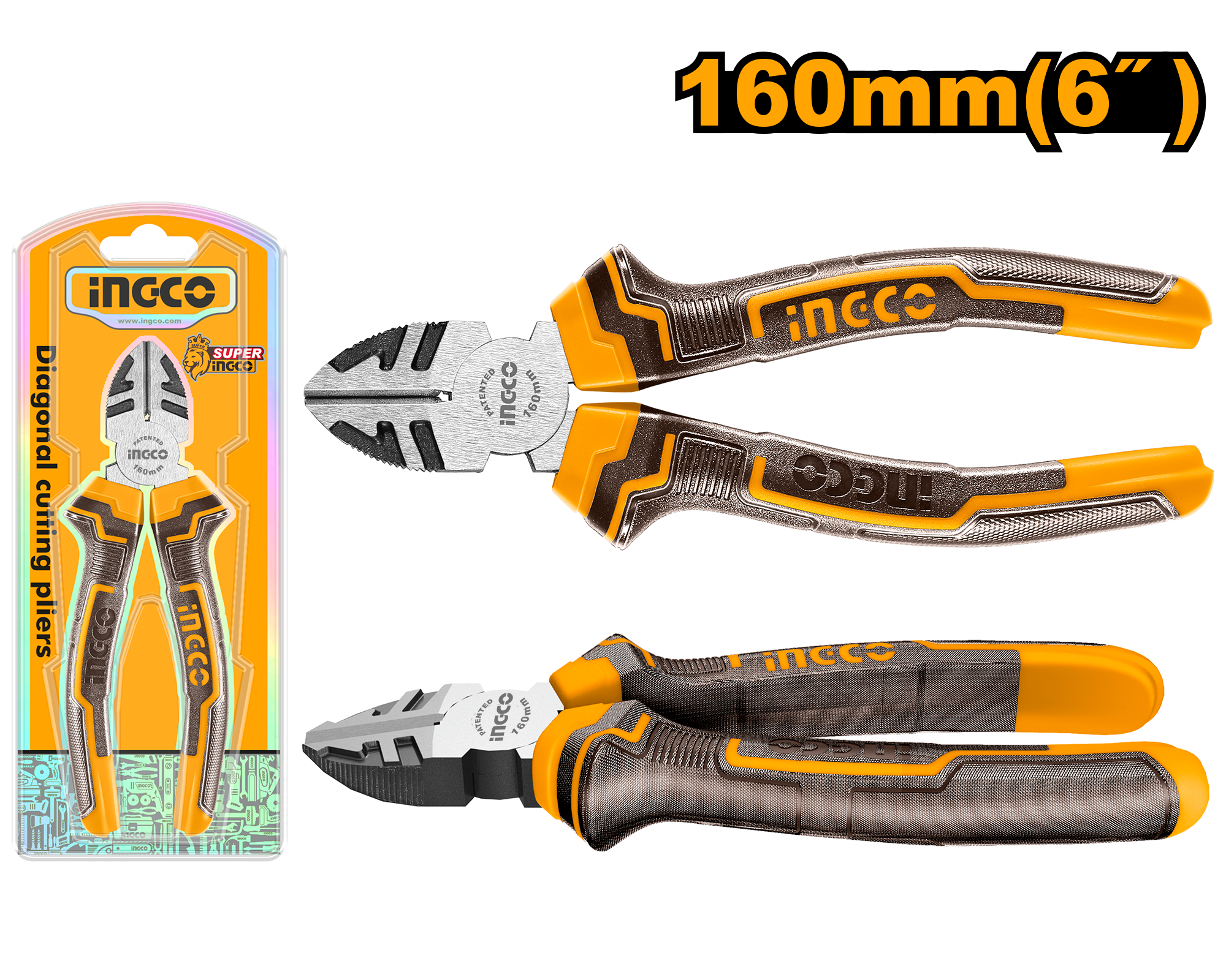 INGCO 160MM (6") Diagonal Cutting Pliers - HDCP08168 Main image