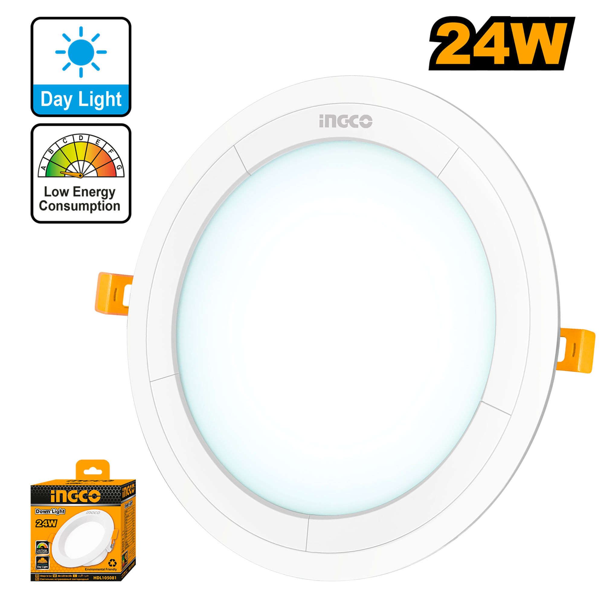 INGCO Round LED Panel Light 24W - C30 - HDLR225241