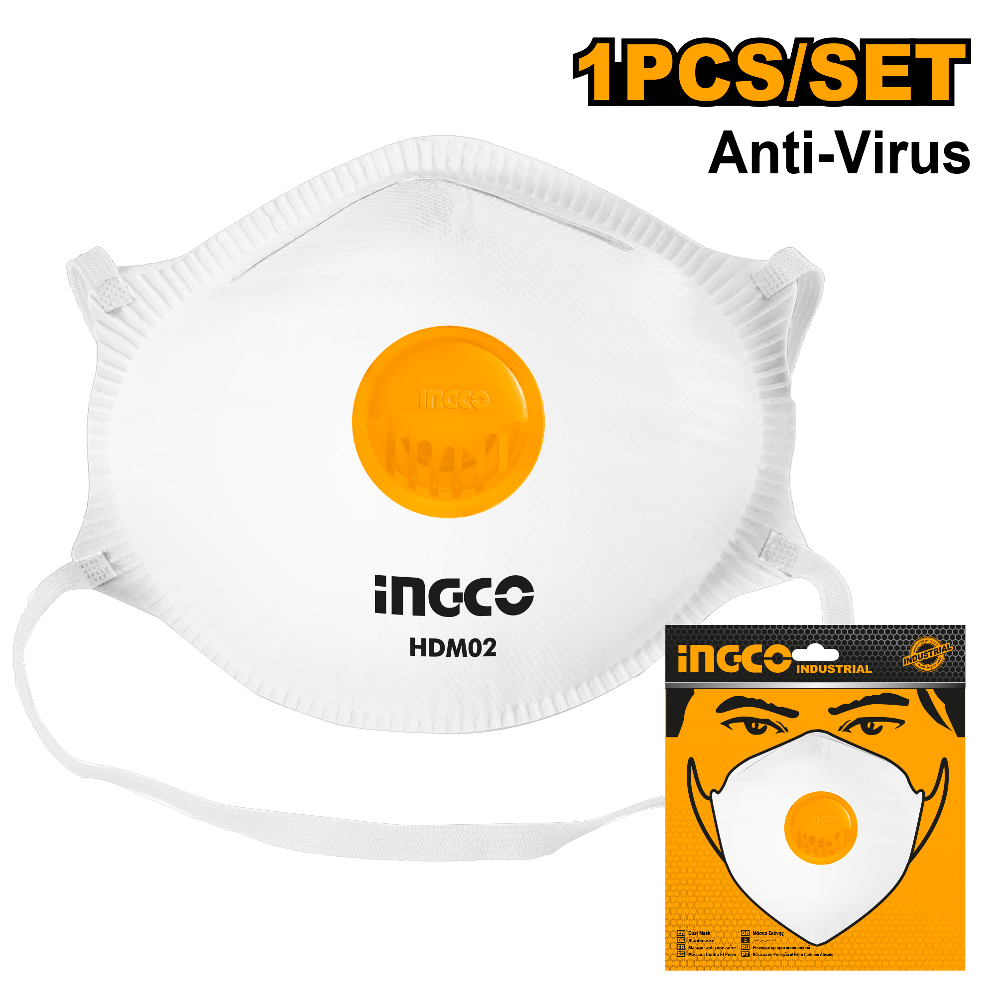 INGCO Anti-Virus 1 PCs Set Dust Mask - HDM02