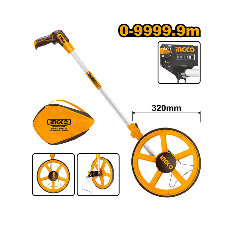 INGCO 0-9999.9M Measuring Wheel - HDMW45