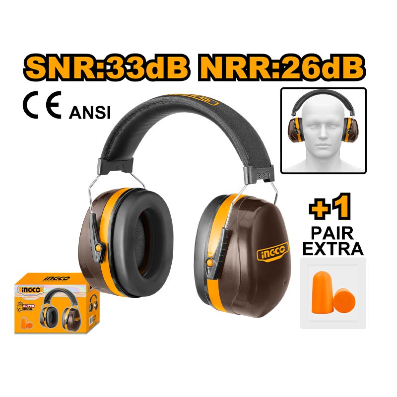 INGCO +1 Pair Extra Earmuff - HEM3328