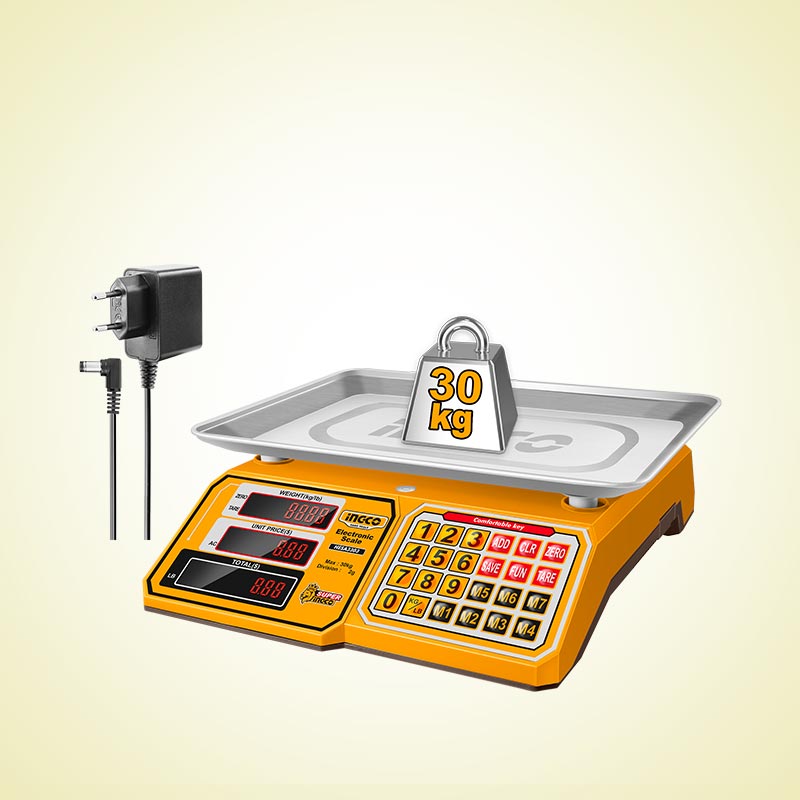 INGCO 30KG (66LB) Electronic Scale with 2G Graduation - HESA3303