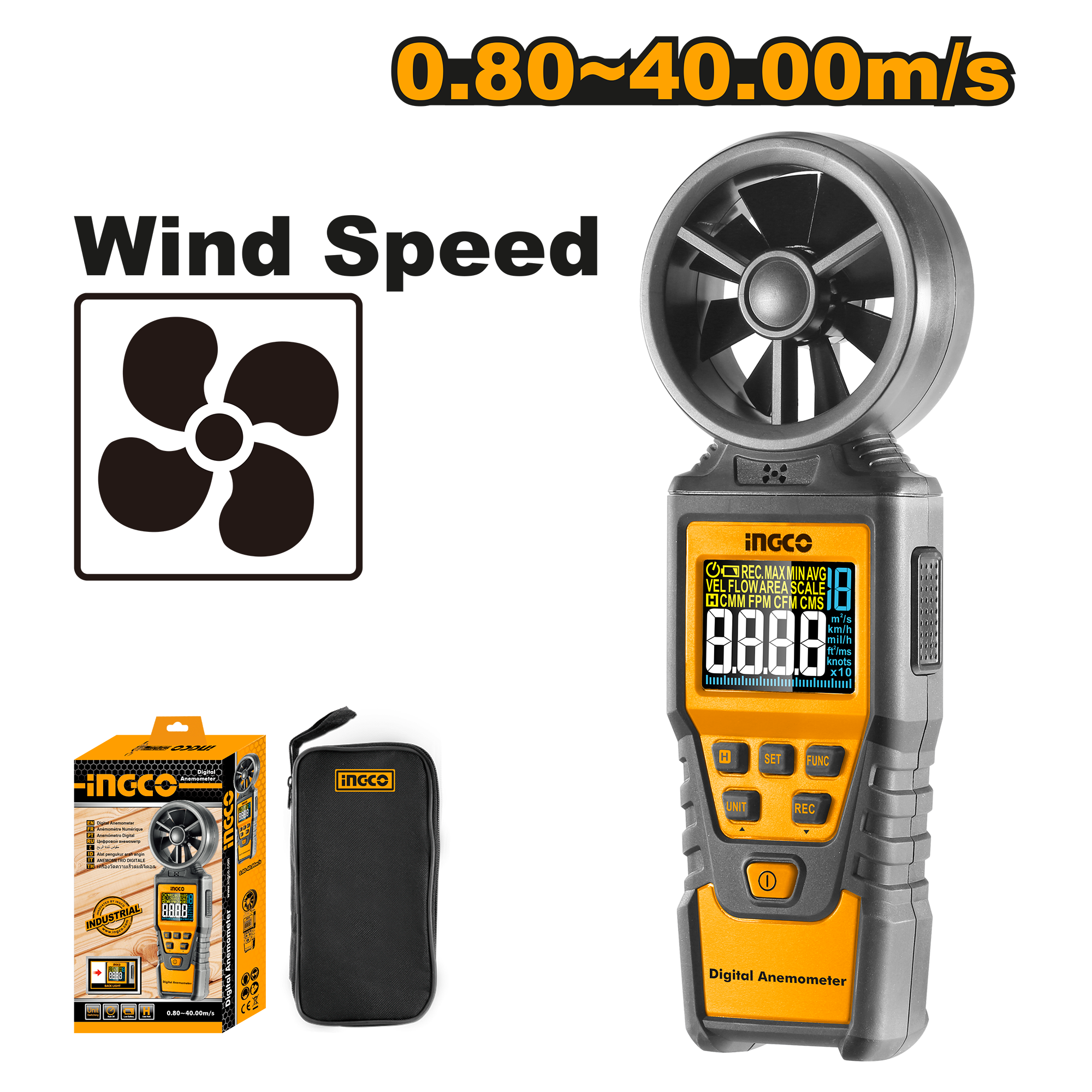 INGCO Digital Anemometer - C20 - HETAN01 Main image