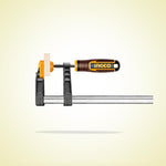 INGCO 300MM 12" F Clamp with Plastic Handle - HFC020802