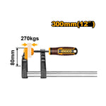 INGCO 300MM 12" F Clamp with Plastic Handle - HFC020802