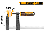 INGCO 1000MM 40" F Clamp with Plastic Handle - HFC021404