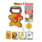 INGCO 50Mx15MM Fibreglass Measuring Tape - HFMT1850