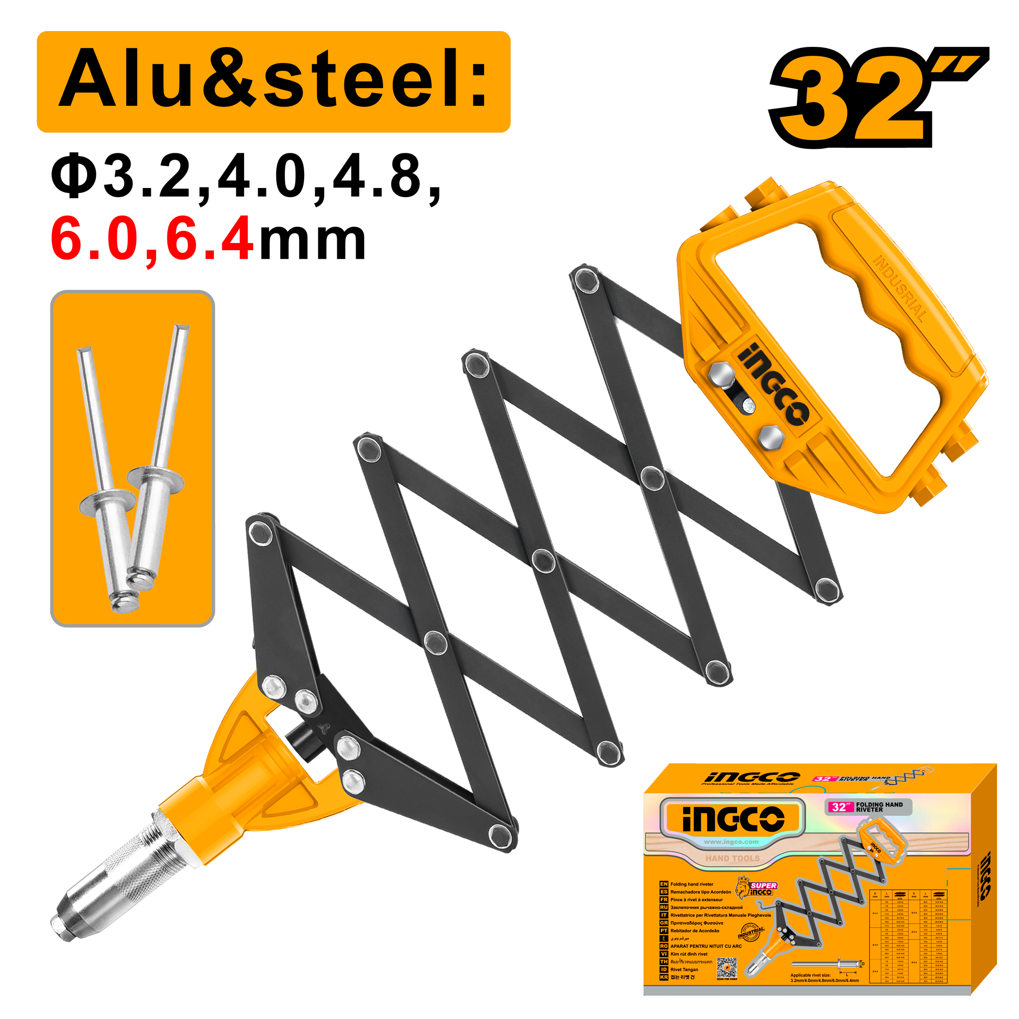 INGCO 32" Folding Hand Riveter - HFOR321
