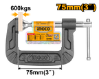 INGCO 75MM 3" G Clamp - HGC0103