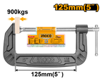 INGCO 125MM 5" G Clamp - HGC0105