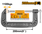 INGCO 200MM 8" G Clamp - HGC0108