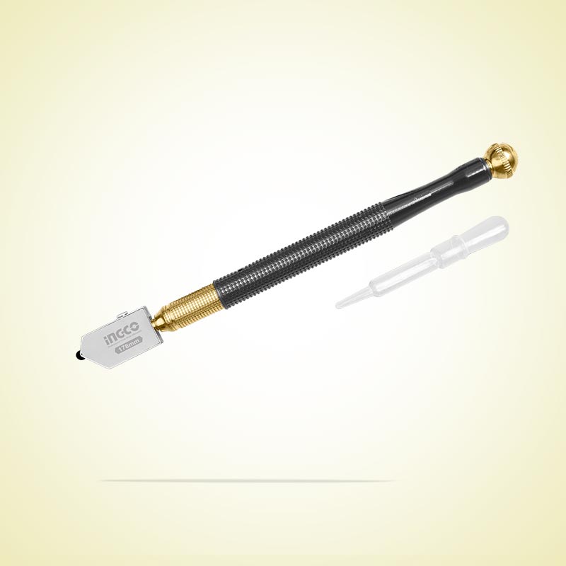 INGCO YG6X 178MM Heavy Duty Glass Cutter - Iron, Automatic oiling - HGCT03