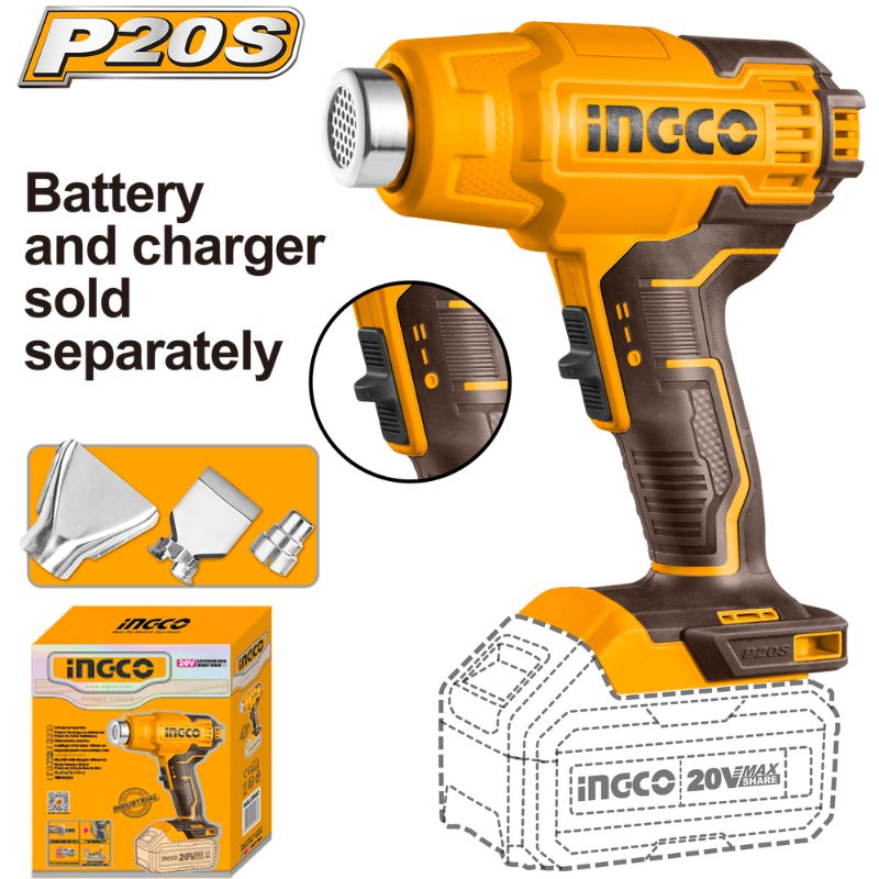 INGCO Lithium-Ion Heat Gun 20V - C10 - HGLI2002