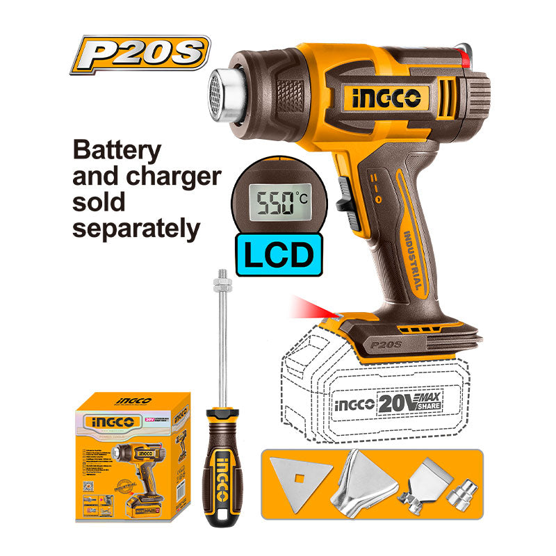 INGCO Cordless Heat Gun - HGLI2003