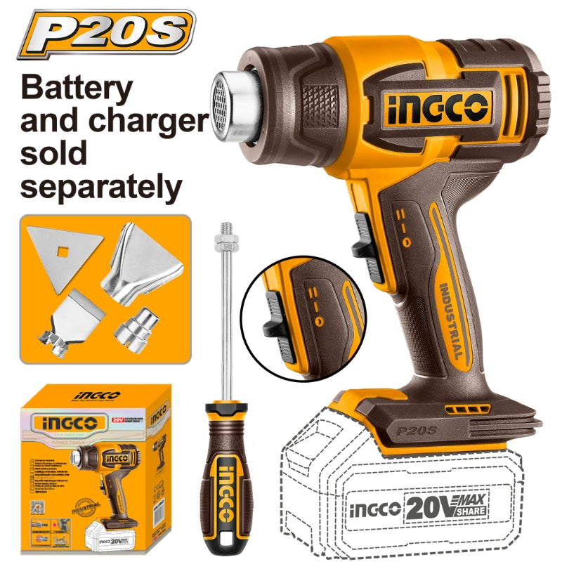 INGCO Cordless Heat Gun - HGLI2006