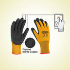 INGCO 1 Pair/Paper Nitrile Frosted Coated Gloves - HGNF03