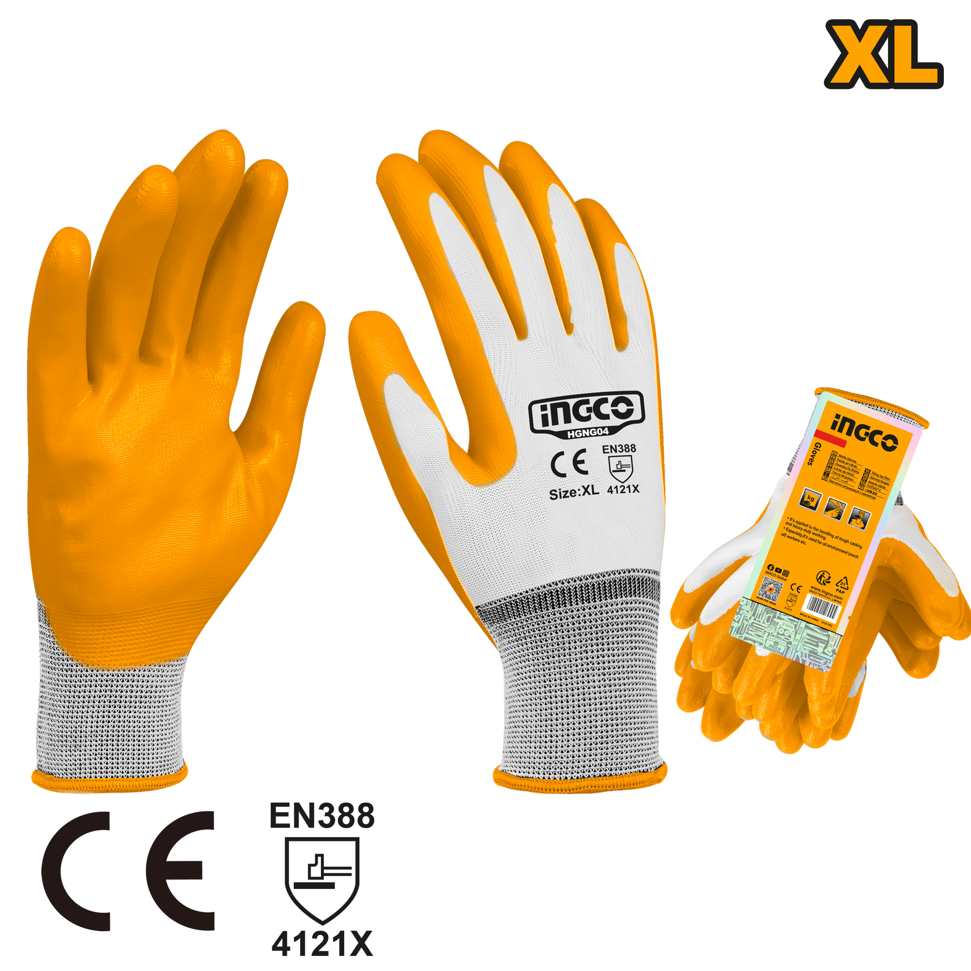 INGCO XL Nitrile Gloves - HGNG04