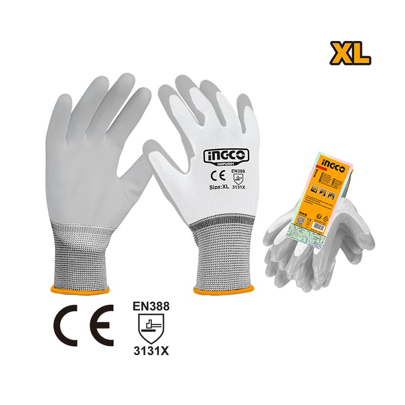 INGCO XL PU Coated Gloves- HGPUG01