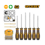 INGCO 6 Pcs Go-through Screwdriver Set - HGTST0608