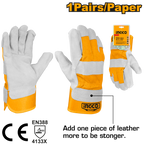 INGCO 1 Pair/Paper Leather Gloves - HGVC01