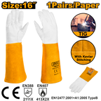 INGCO 16' 1 Pair/Paper Grain Goatskin Gloves - HGVG01