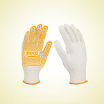 INGCO XL Knitted & PVC Dots Gloves - HGVK05