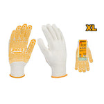 INGCO XL Knitted & PVC Dots Gloves - HGVK05
