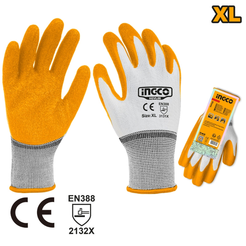 INGCO XL Latex Gloves - HGVL06