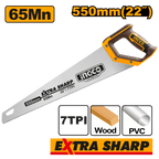 INGCO 65Mn 550MM (22") Hand Saw Extra Sharp - HHAS08550