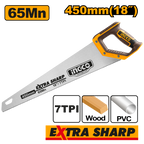 INGCO 400MM (18") Hand Saw Extra Sharp - HHAS15450