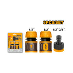 INGCO 3 PCs Hose Quick Connectors Set - HHCS03122