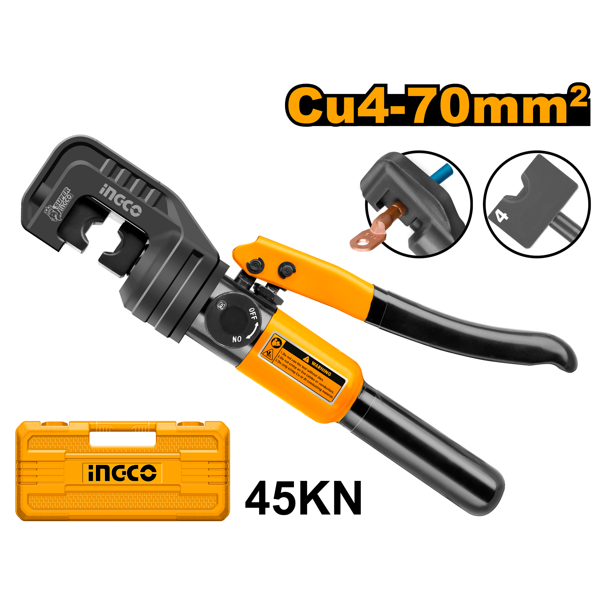 INGCO 70MM² Hydraulic Crimping Tool - HHCT0170