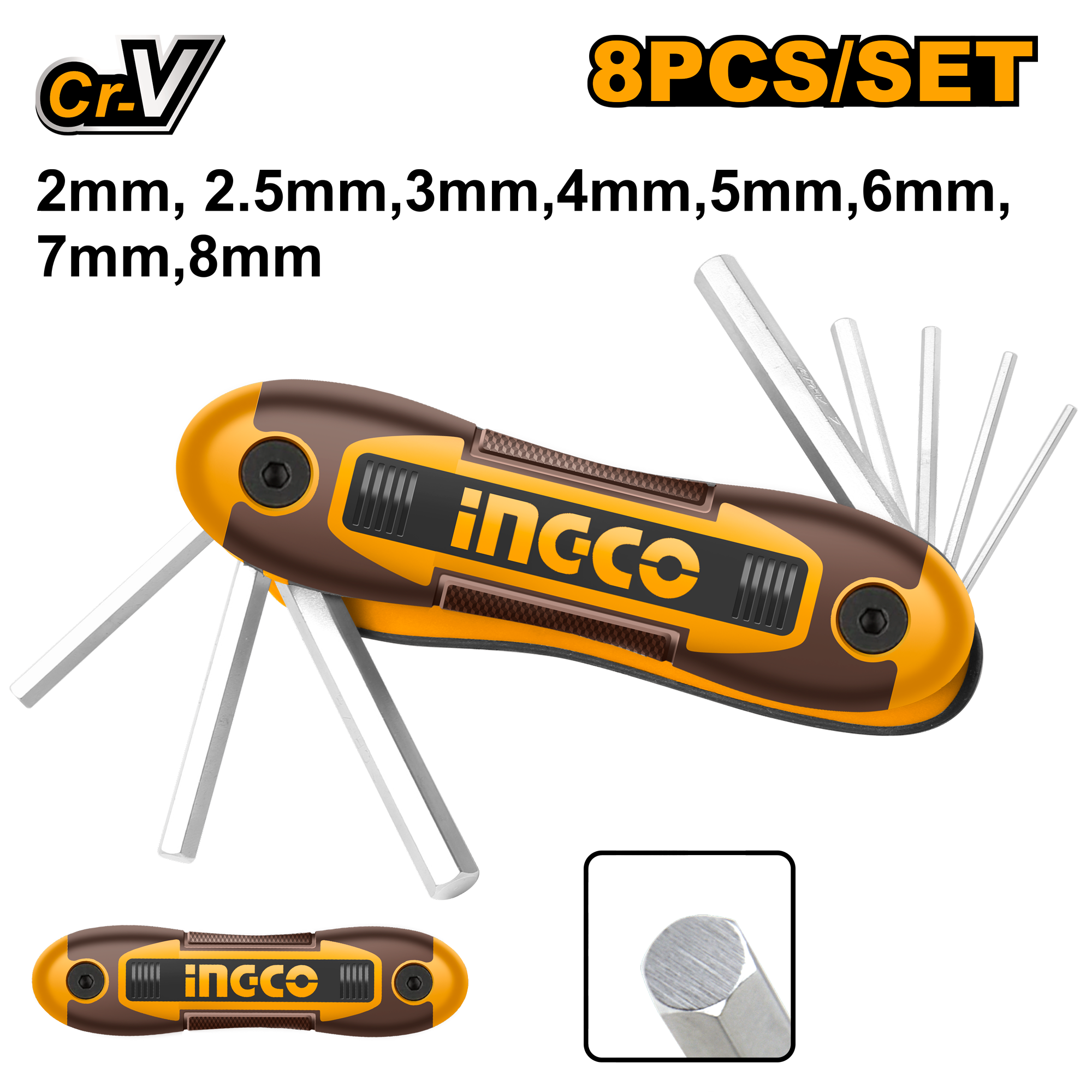 INGCO 8 PCs Set Hex Key - HHK14081 Main image