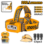 INGCO Motion Sensing 200 Lumens Headlamp - HHL013AAA8