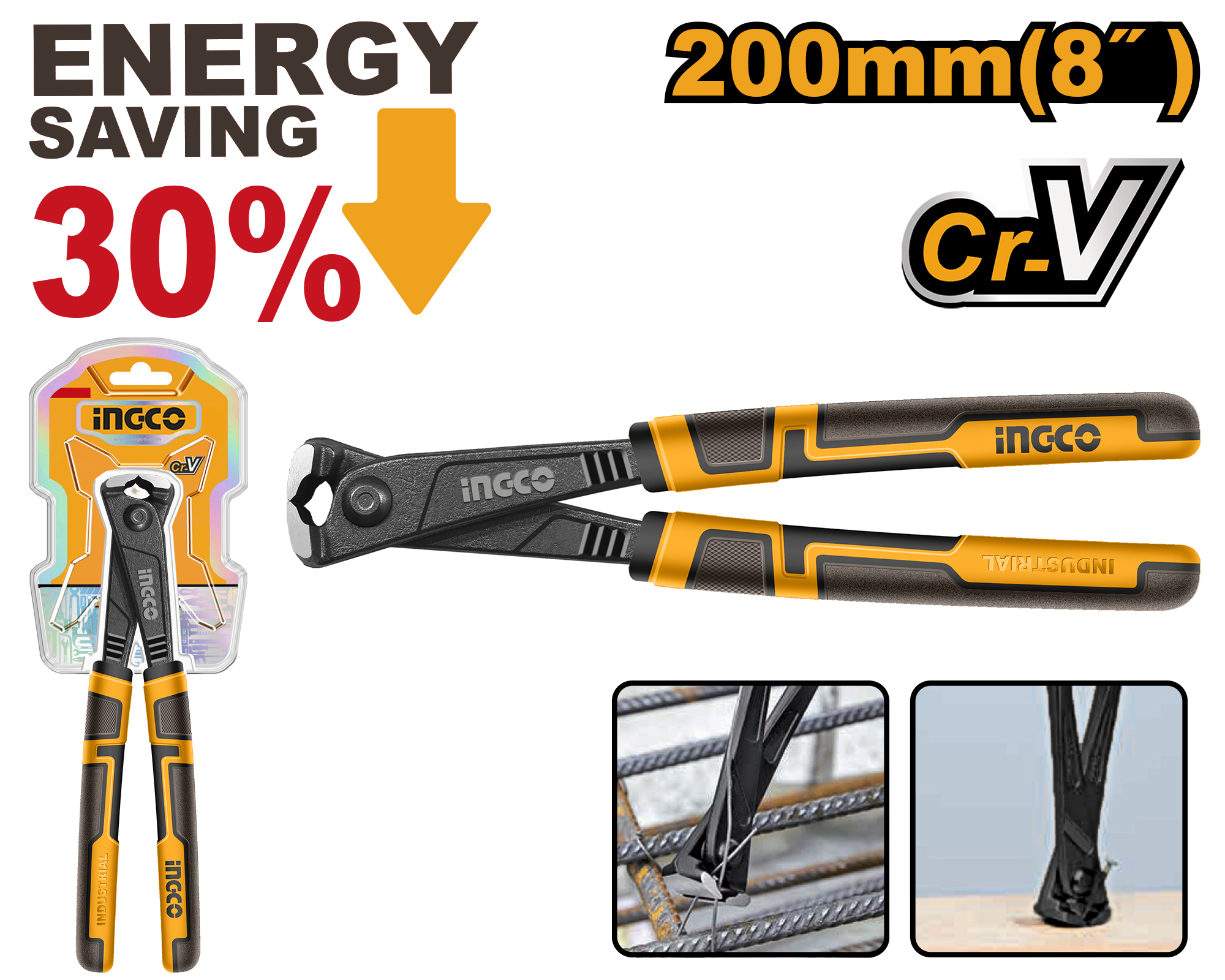 INGCO 200MM (8") High Leverage Rabbet Pliers - HHRP28200 Main image