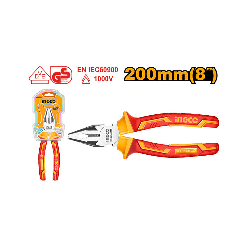 INGCO 200MM (8") Insulated Combination Pliers - HICP28208
