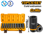 INGCO 10 Pcs 1/2" Deep Impact Socket Set - HKISSD12102L