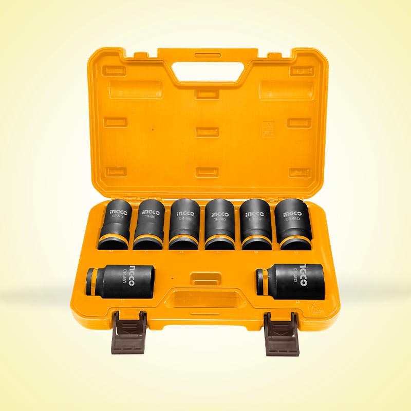 INGCO 8 Pcs 3/4"DR. Deep Impact Socket Set - HKISSD34082L
