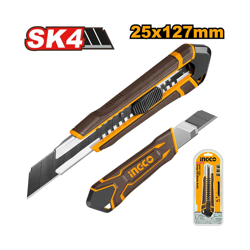 INGCO SK4 25x127MM Snap-Off Blade Knife - HKNS112505