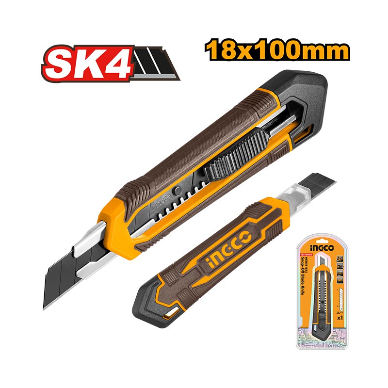 INGCO SK4 18x100MM Snap-Off Blade Knife - HKNS11815