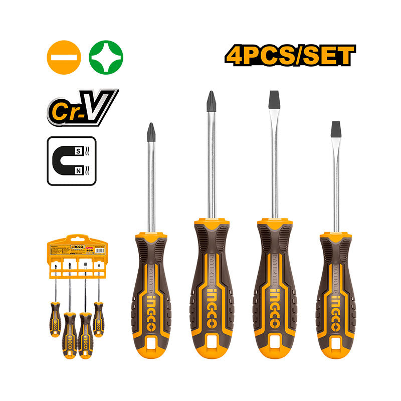 INGCO 4 PCs Screwdriver Set - HKSD0428