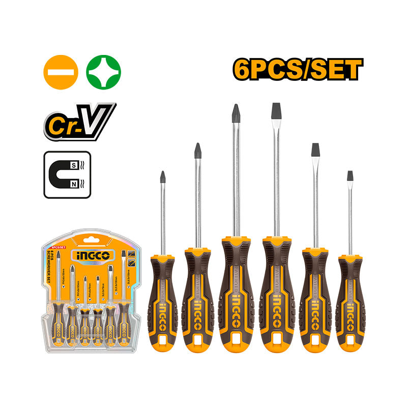 INGCO 6 Pcs Screwdriver Set - HKSD0628