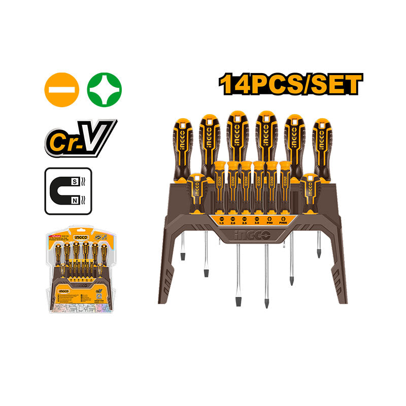 INGCO 14 PCs Screwdriver and Precision Screwdriver Set - HKSD1428