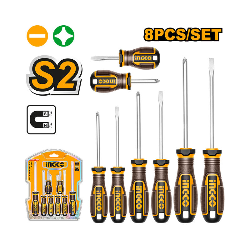 INGCO 8 PCs Screwdriver Set - HKSDS0828