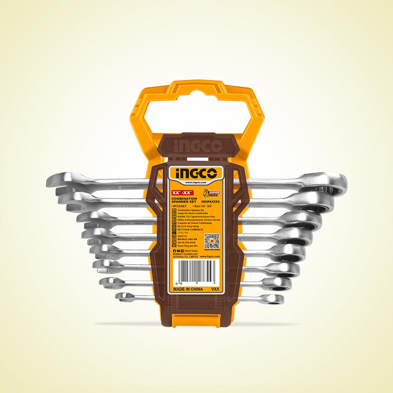 INGCO 72T 8 PCs Ratchet Spanner Set - HKSPAR1082