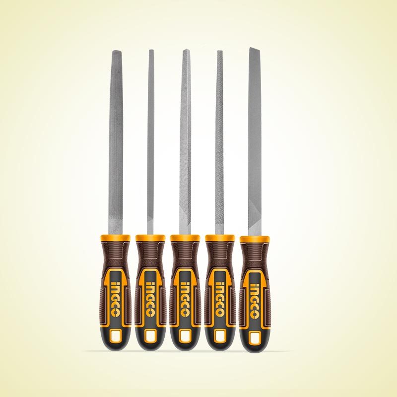 INGCO 200MM (8") 5 PCs Steel File Set - HKTFS0508